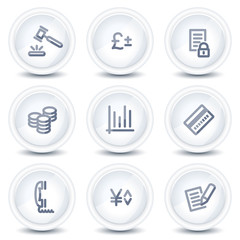 Wall Mural - E-business web icons, circle glossy buttons