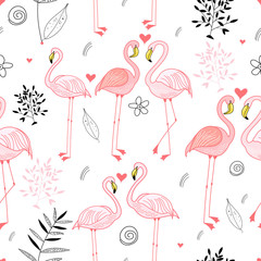 Foto zasłona flamingo obraz sztuka