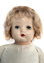 Close-up Of Face Of Beautiful Antique Doll