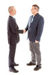 © Sandra van der Steen - Business men shaking hands over white background