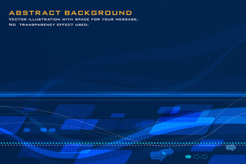Wall Mural - Blue abstract vector background with