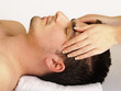 Man getting a face massage