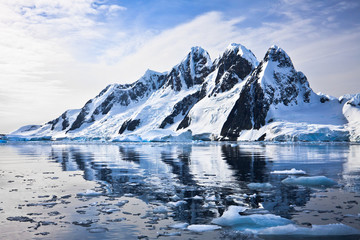 Wall Mural - beautiful snow-capped mountains