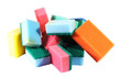 © Aptyp_koK - heap of coloured bath sponge, sponge