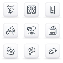 Sticker - White button for web 21