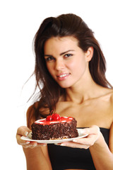 Wall Mural - woman and cake