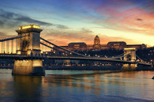 Budapest At Sunset.