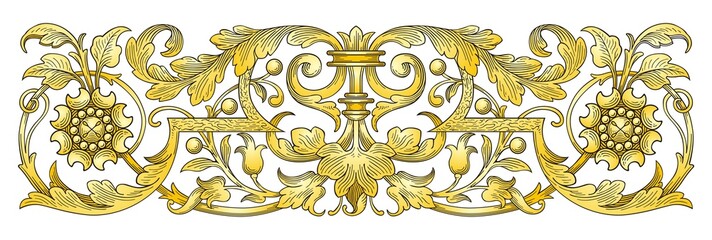 Wall Mural - Gold Ornament Border vector