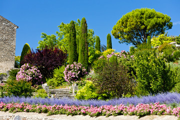 Poster - garden at Gordes, Provence, France