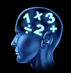 Math mathematics brain calculating mind education blue
