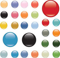 glossy color buttons