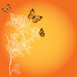© Arrows - hand drawn background with a fantasy flower