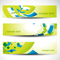 Wall Mural - abstract header set