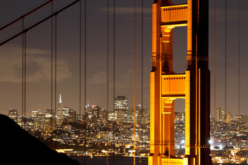 Fototapete - Golden Gate and San Francisco