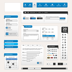 Wall Mural - Web Design Element Blue