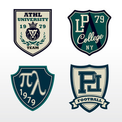 university athletic crest patch