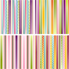 Sticker - colorful seamless patterns with fabric texture