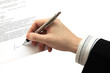 © Kajano - Signature of Business Contract isolated on the white Background
