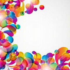 Aufkleber - Abstract background with bright circles and teardrop-shaped arch