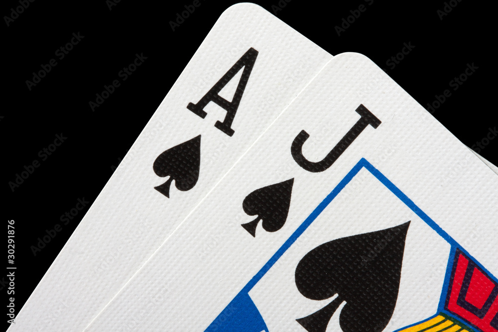 Blackjack cards - obrazy, fototapety, plakaty 