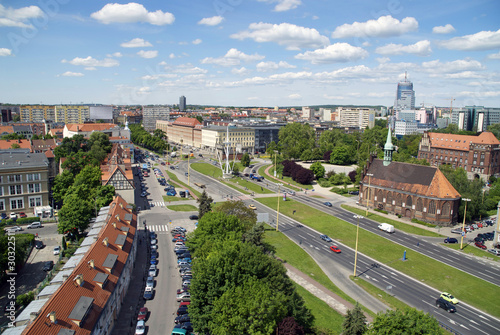 Naklejka samoprzylepna Panorama miasta szczecin