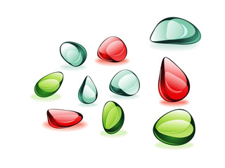Wall Mural - Vector shiny glass stone abstract