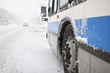 Montreal City Bus in a Blizzard