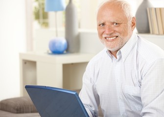 Sticker - Portrait of senior man at home