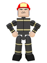 Block Firefighter Man