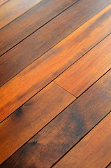 Texture of Wooden Floor Boards With Shallow Depth of Focus