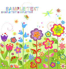 Sticker - Seamless floral border