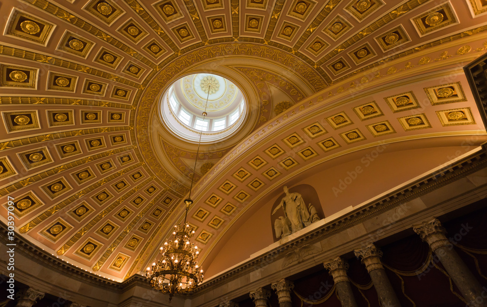 The dome inside of US Capitol Stock Photo | Adobe Stock