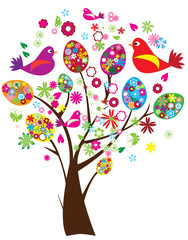 vector easter tree