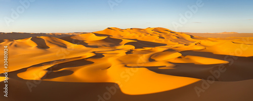Tapeta ścienna Panorama pustyni - wydmy - murzuq desert, sahara, libya