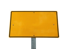 Blank Reflective Yellow  Sign