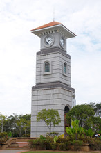 The Image Of Clock Tower In Labuan
