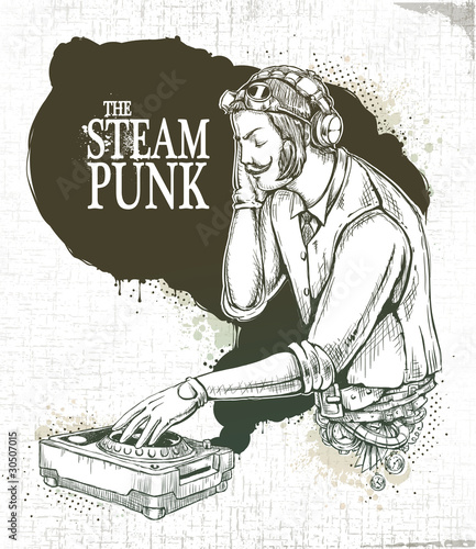 Tapeta ścienna Plakat muzyczny steampunk
