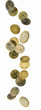 falling euro coins
