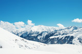 Fototapeta Góry - High mountains under snow in the winter