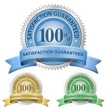100% Satisfaction Guaranteed Signs
