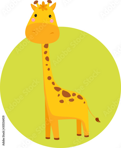 Naklejka - mata magnetyczna na lodówkę Cute giraffe