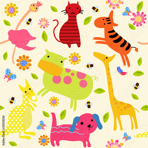 Naklejka dekoracyjna animal wallpaper