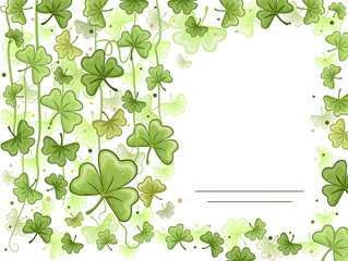 Poster - Card with Shamrock Design