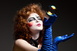 © Igor Borodin - woman mime with soap bubbles.