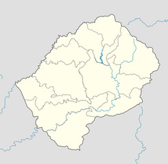  Lesotho map