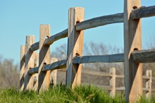 Split Rail Fence In The Country