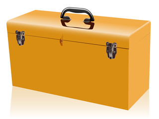 Wall Mural - yellow metal tool box