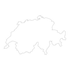 Naklejka na meble landkarte schweiz weiss I