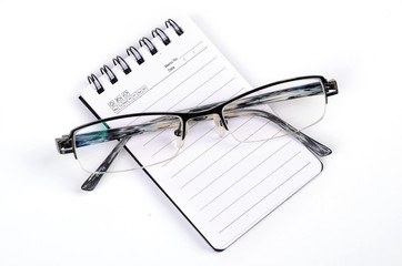 Poster - Notebook and glasses