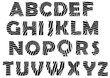 Zebra alphabet vector pack